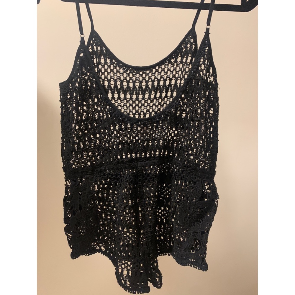 Victoria's Secret Black Crochet Swim Coverup